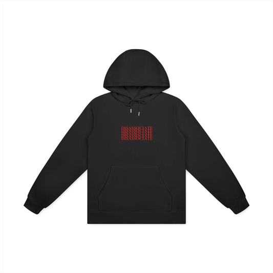 “DISASSOCIATE.” UNISEX HOODIE